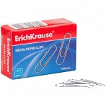 Скрепки 28мм, Erich Krause, 100шт., оцинкованные, карт. упак.