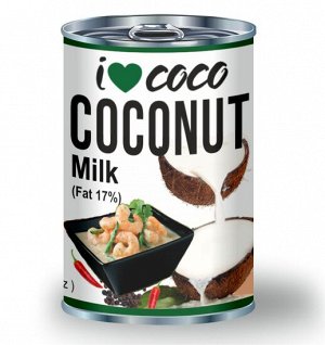 Молоко кокосовое I?COCO, органика,  жирность 17%, 400мл, ж/б, Шри-Ланка