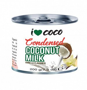 Молоко кокосовое сгущенное ваниль, ORGANIC, 200мл