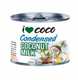 Молоко кокосовое сгущенное натуральное, ORGANIC, I?COCO, 200мл