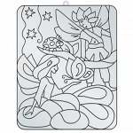 Трафарет для рисования красками по стеклу &quot;Эльфы&quot;