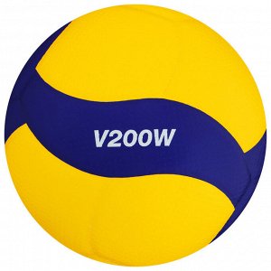 Волейбольный мяч Mikasa V200W, клееный, 18 панелей, р. 5, microfiber PU