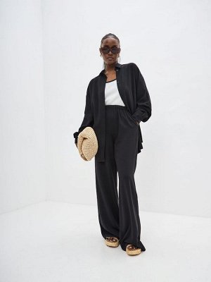 Fashion. Love. Story. Стильная черная рубашка оверсайз NEW