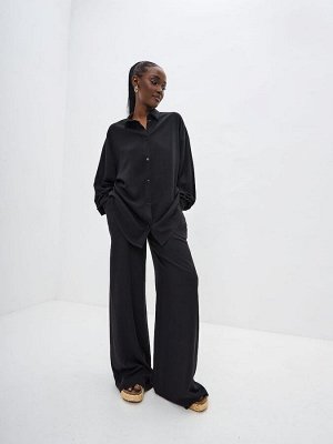 Fashion. Love. Story. Стильная черная рубашка оверсайз NEW
