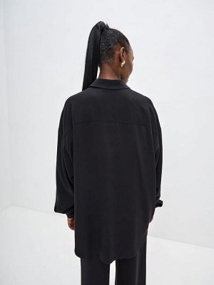 Fashion. Love. Story. Стильная черная рубашка оверсайз NEW