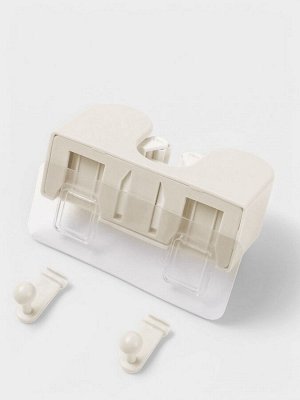 Держатель для швабр настенный самоклеящийся, 11.8x6.3x4.5 см