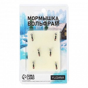 Мормышка Муравей чёрный, красный глаз + шар гранен серебро, вес 0.3 г