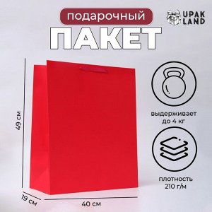 Пакет ламинированный вертикальный «Фуксия», XL 40x49x19 см