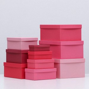 Набор коробок 10 в 1 «Пантон 200», 30.5x20x13 - 12x6.5x4 см