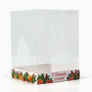 Коробка для кондитерских изделий «Новый год: Аромат праздника», 15*15*20 см