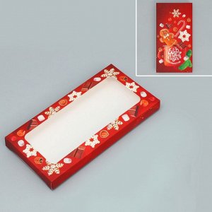 Коробка для шоколада «Волшебных моментов», с окном, 17 х 8.5 х 1.5 см