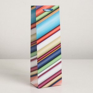 Пакет ламинированный под бутылку, 12x9x36 см