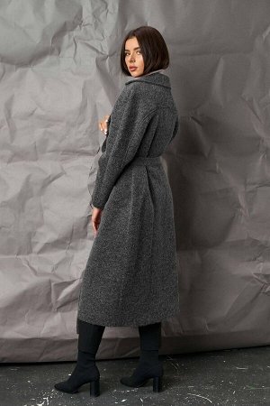 Пальто Пальто МиА-Мода 1056-3 
Состав ткани: Вискоза-38%; ПЭ-62%; 
Рост: 164 см.

Пальто женское демисезонное классическое с поясом, прямого силуэта на подкладке. На полочке рельеф переходящий в функ