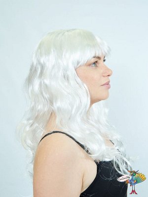 парик Кокетка белый, искусственный волос
