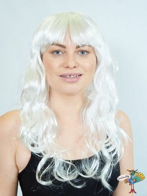 парик Кокетка белый, искусственный волос