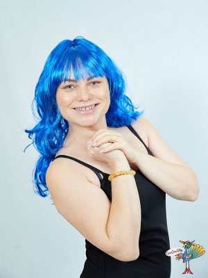 парик Кокетка синий, искусственный волос