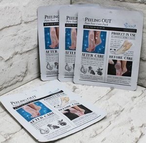 Boon7 Пилинг-носки с желеобразной консистенцией Peeling Out Pure Foot Care Pack, 34 гр (17 гр*2 шт)