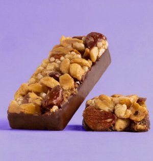 SOJ Ореховый батончик "NUT BAR" 40г (1/4б/16шт) МЕД-МИНДАЛЬ-КЕШЬЮ с сол. карамелью