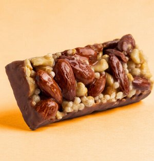 SOJ Ореховый батончик "NUT BAR" 40г (1/4б/16шт) с ир.-слив. вкусом с грецким орехом