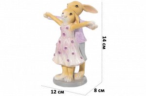 Декоративная фигурка "Танцующие кролики" 12x8x14 см