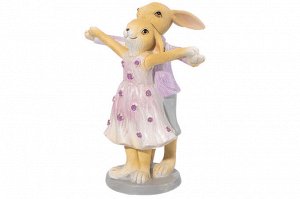 Декоративная фигурка "Танцующие кролики" 12x8x14 см