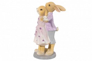 Декоративная фигурка "Танцующие кролики" 12x8x14 см