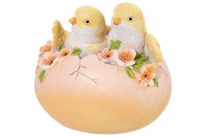 Декоративная фигурка "Цыплята и яйцо" 9,5x7,5x9,5 см