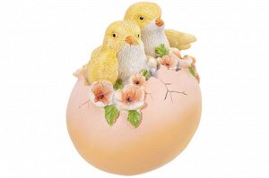 Декоративная фигурка "Цыплята и яйцо" 9,5x7,5x9,5 см