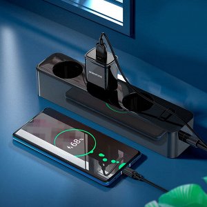 Сетевое зарядное устройство BOROFONE BA59A Heavenly 1xUSB с Кабелем Type-C, 3.0A, 18W