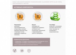 Увлажняющая пенка-мусс д/ежедневного умывания с ниацинамидом "Clean&Care" RELOUIS SKIN 150мл., шт