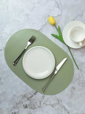 Салфетка сервировочная "Leather Oval" 28,5х43,5см, цв.зеленый