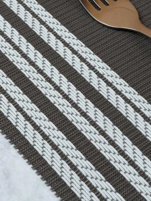 Салфетка сервировочная "Linen Stripes" 30х45см, цв.коричневый