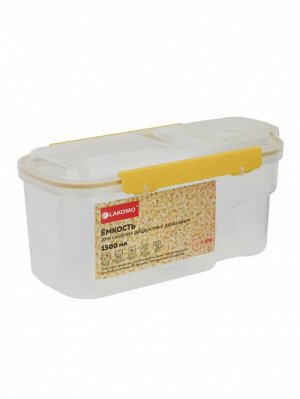 Емкость для сыпучих продуктов с дозатором 1,5л