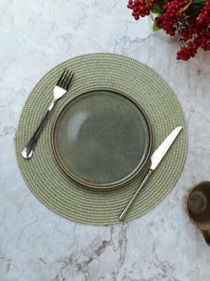 Салфетка сервировочная "Straw Round" 36см, цв.зеленый