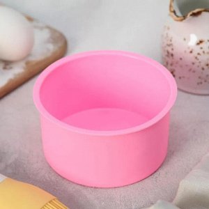 Форма для выпечки кулича "Круг" 9,5х5,4см, цв.ассорт