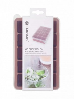 Форма для льда "Ice cube" 15 ячеек, цв.пыльная роза