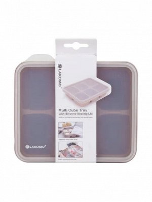 Форма для льда "Ice cube" 4 ячейки, 15х13,3х4см, цв.пыльная роза