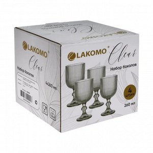 "Clear" Набор бокалов 4шт. 260мл