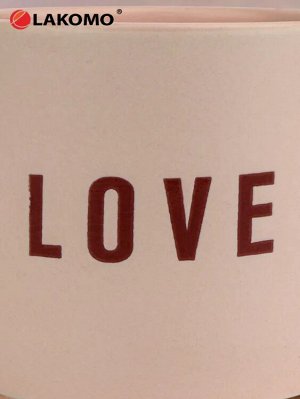 Кружка "Love" 260мл, цв.розовый и бордовый