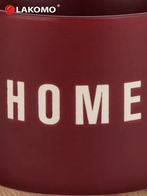 Кружка "Home" 260мл, цв.бордовый и розовый