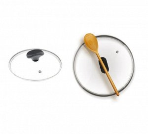 "GLASS LID" Крышка стеклянная 24см, с металлическим ободком, низкая