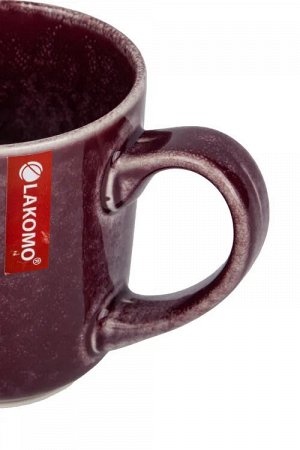 "Glaze" Кружка 425мл, цв.бордовый
