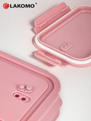 "Soft color" Контейнер стекло 1л три отделения прям. 19,8х5,9х14,8см