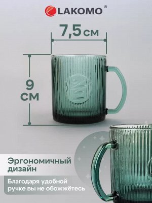 "Blossom" Набор кружек 2шт. 240мл, цв.зеленый