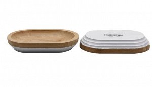 "WOOD&WHITE" Мыльница 12,3х8,3х1,9см, бамбук