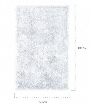 Коврик для ванной "Эйди" 50х80см, цв.белый