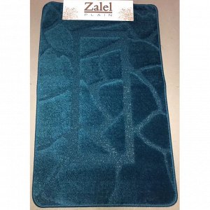 "ZALEL" Коврик для ванной 60х100см, цв.бирюзовый
