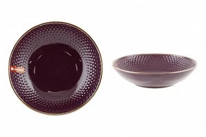 "Ornament" Burgundy Тарелка суповая 20см