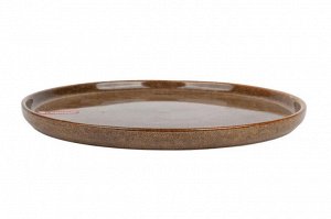 "Glaze" Тарелка обеденная 26,5см цв.темно-коричневый