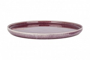 "Glaze" Тарелка обеденная 26,5см цв.бордовый